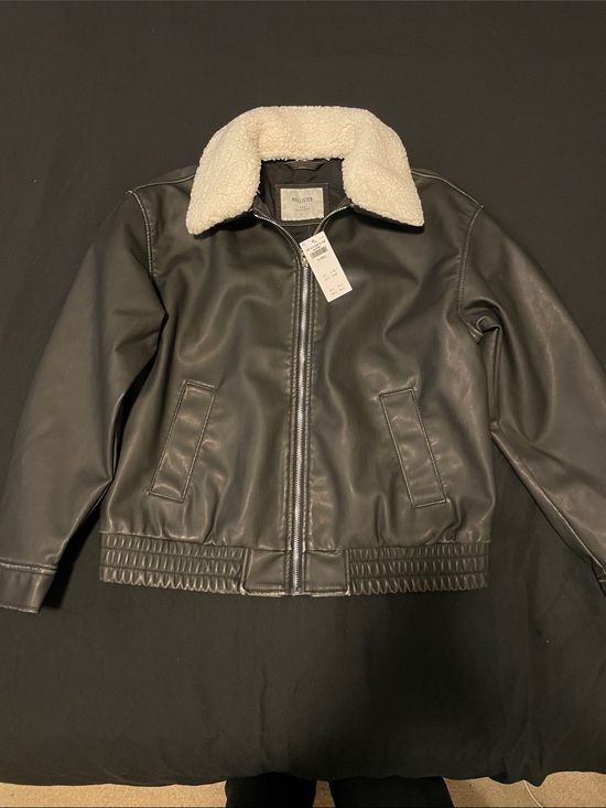 Hollister Jackets & Blazers - Black leather jacket
